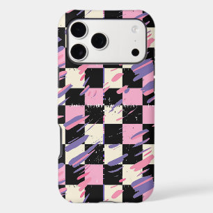 Retro 80s Pink Purple Checkered iPhone 17 Pro Max