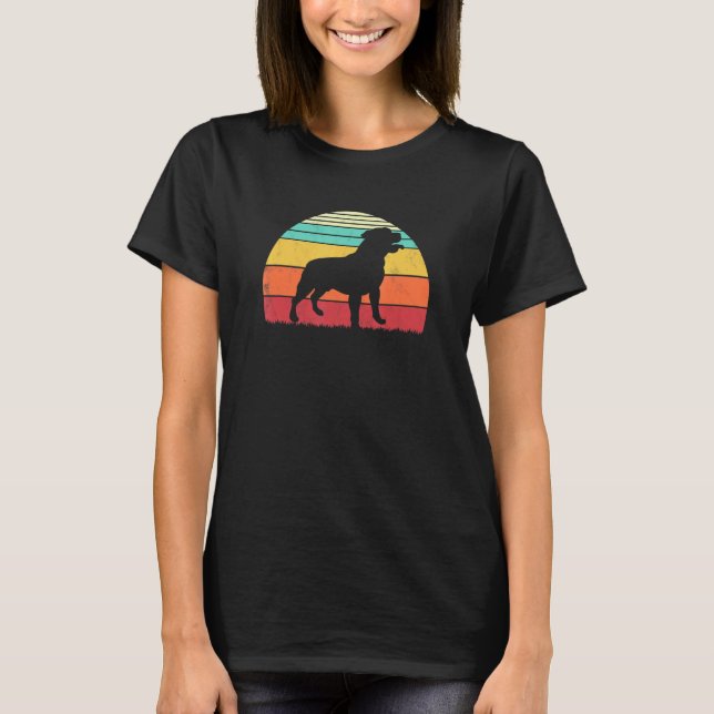 Retro 80s Pitbull Dog Lover T-Shirt (Front)