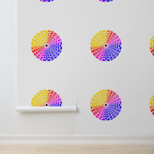 Retro 80s Pixelated Glass Pyramid Chequerboard  Wallpaper