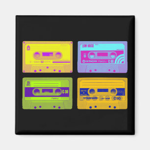 Retro 80s Pop Art Cassette Tapes Magnet