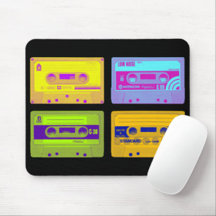 Retro 80s Pop Art Cassette Tapes Mouse Mat