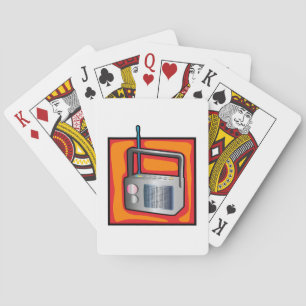 Retro 80s Pop Art Radio Vibrant Vintage Playing Cards