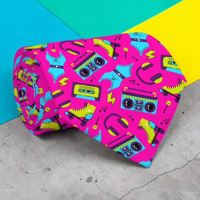 Retro 80s Pop Culture Custom Necktie (Creator Uploaded)