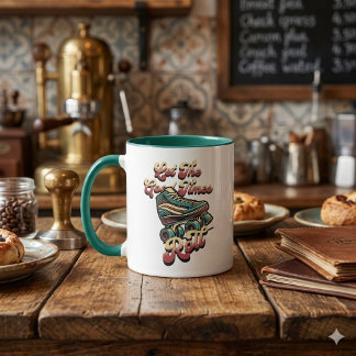 Retro 80s Rollerskate Coffee Mug