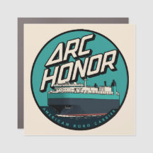Retro 80's Skate Shop Logo Car Magnet