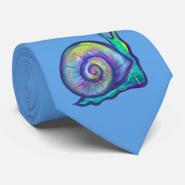 Retro 80s Snail                                    Tie (Rolled)
