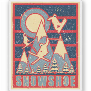 Retro 80s Snowshoe Mountain Ski