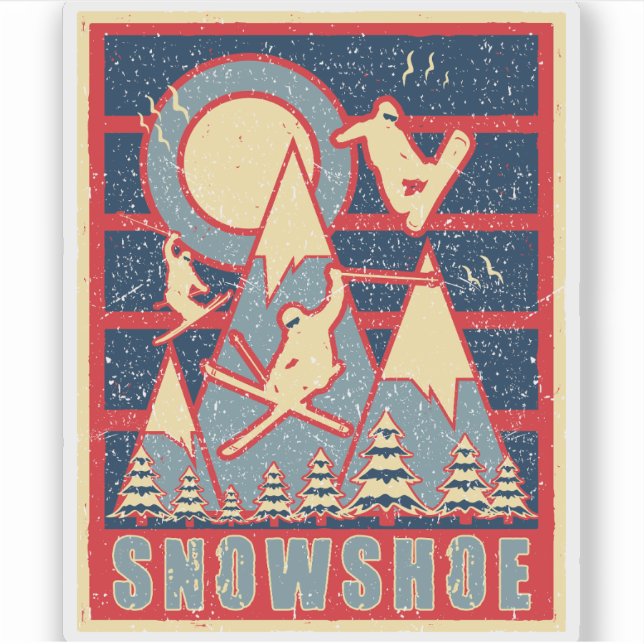 Retro 80s Snowshoe Mountain Ski (Front)