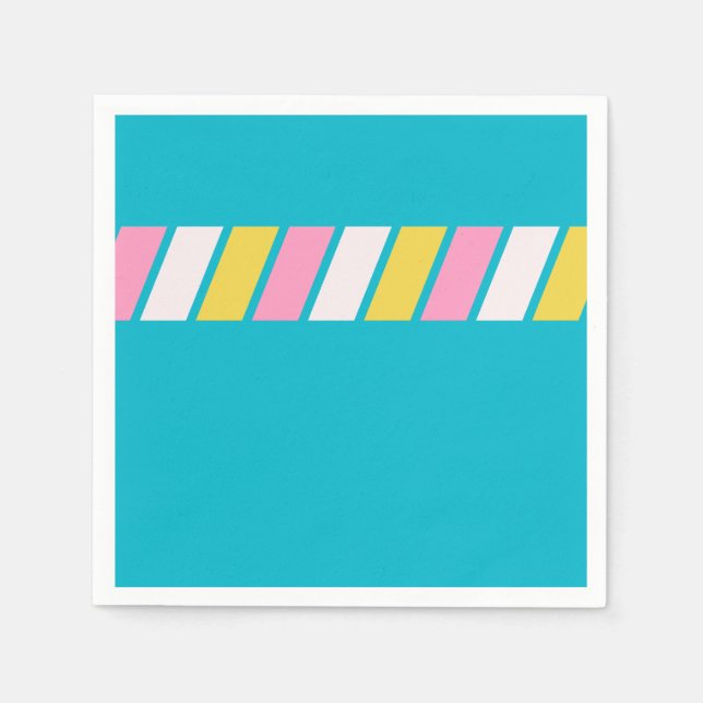 Retro 80s Stripes Napkin (Front)