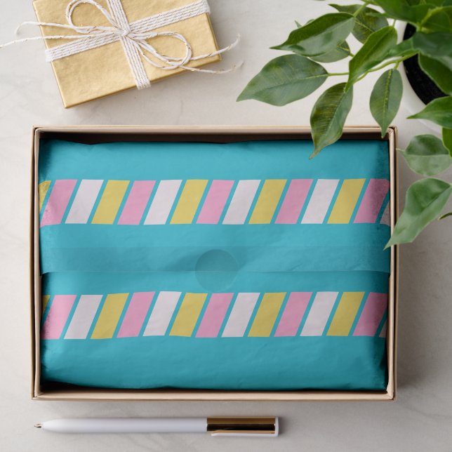 Retro 80s Stripes Tissue Paper (Gift)