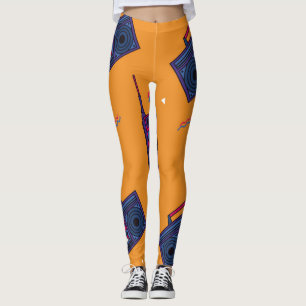 Retro 80s style background, colourful. leggings