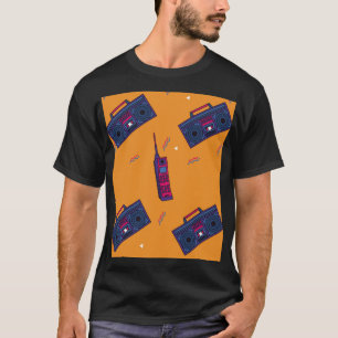Retro 80s style background, colourful. T-Shirt
