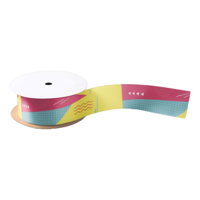 Retro 80's Style Gift Ribbon Satin Ribbon (Spool)