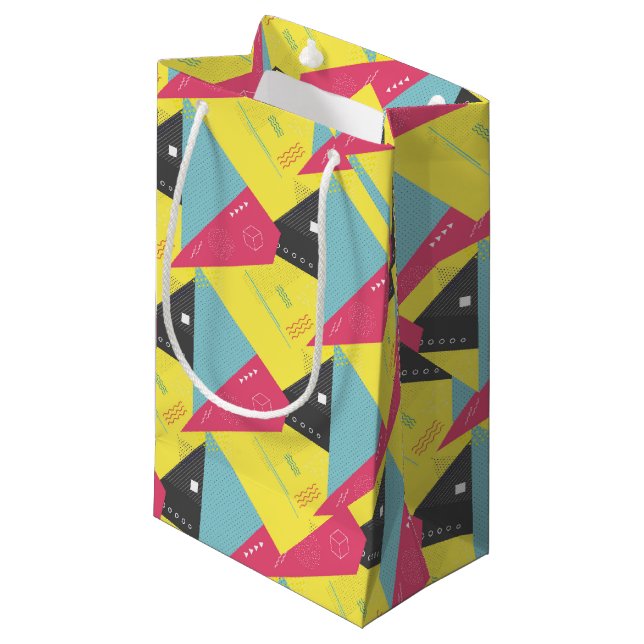 Retro 80's Style Paper Gift Bag (Front Angled)