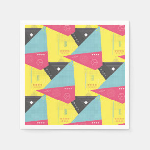Retro 80's Style Paper Napkins