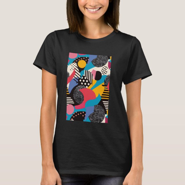 Retro 80s Style Pattern Art Synthwave  1 T-Shirt (Front)