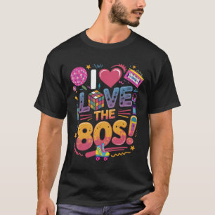Retro 80s Style With Disco Ball Rubik_s Cube Casse T-Shirt