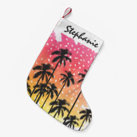 Retro 80's Summer Palm Trees Geometric Triangles