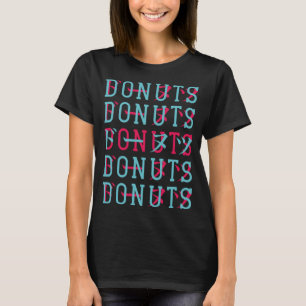 Retro 80s Vaporwave Aesthetic Donuts Japanese Writ T-Shirt