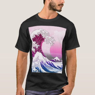 Retro 80s Vaporwave Great Wave T-Shirt