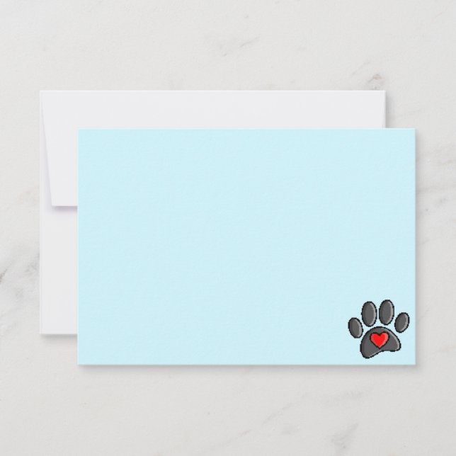 Retro 80s Video Game 8 Bit Art Dog Paw Custom Card (Front)