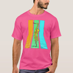 Retro 80S Vintage Style Jazz Saxophone T-Shirt