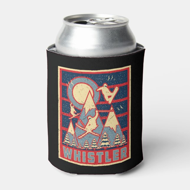 Retro 80s Whistler British Columbia Can Cooler (Can Front)