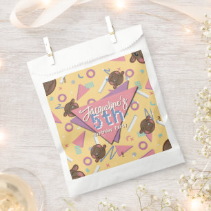 Retro 80's Yellow Baby Hippo Birthday Favour Bags