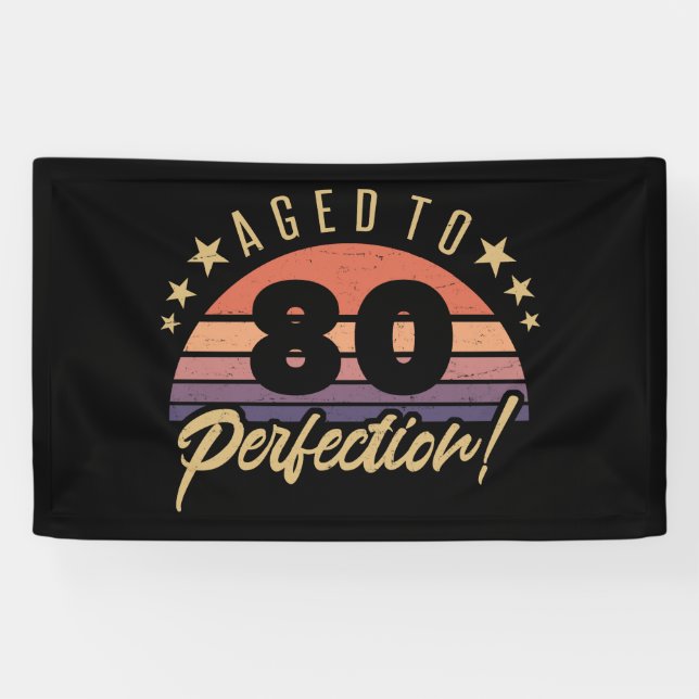 Retro 80th Birthday Humour Banner (Horizontal)