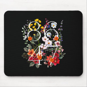 Retro 8647 Floral Anti Trump Liberal Political Mouse Mat