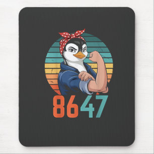 Retro 8647 Is It 2028 Yet Anti Trump Penguin  Mouse Mat