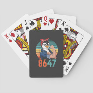 Retro 8647 Is It 2028 Yet Anti Trump Penguin  Playing Cards