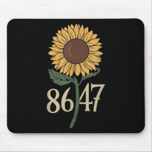 Retro 8647 Subtle Anti Trump 86 47 Floral Boho Sty Mouse Mat