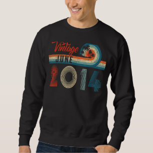 Retro 8 Birthday Vintage June 2014 8 Years Old Sweatshirt