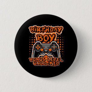 Retro 8 Bit Gaming Orange Video Game Controller Bi 6 Cm Round Badge