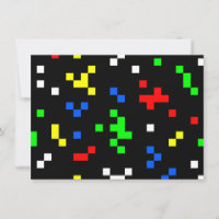 Retro 8 Bit Video Game Graphics Pattern