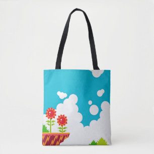 Retro 8-Bit Video Game Inspired Tote Bag