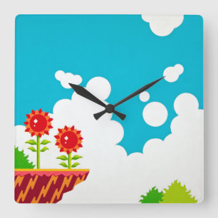 Retro 8-Bit Video Game Inspired Wall Clock