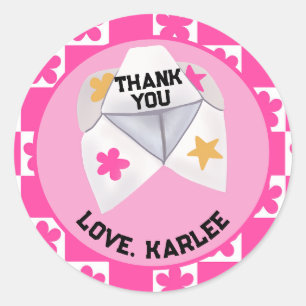 Retro 90’s Cootie Catcher Classic Round Sticker