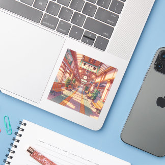 Retro 90s Anime Japan Train Station