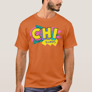 Retro 90s Chicago CHI Rad Memphis Style 90s Vibes  T-Shirt