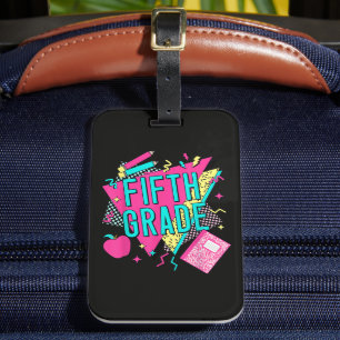 Retro 90s Grade Teacher Back to School Luggage Tag