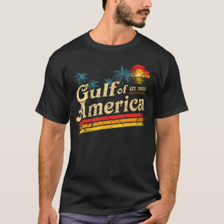 Retro 90'S Gulf Of Us America 2025 Us Flag Summer  T-Shirt
