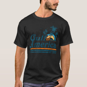 Retro 90'S Gulf Of Us America 2025 Us Flag Summer T-Shirt