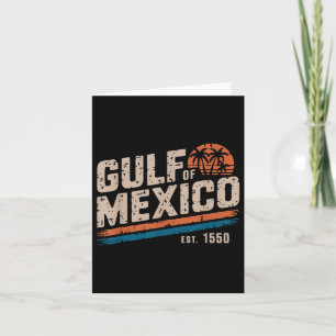 Retro 90s Gulf Of Usa America Est 2025 Sunset Beac Card