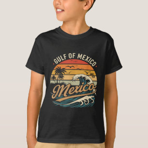 Retro 90s Gulf Of Usa America Est 2025 Sunset Beac T-Shirt