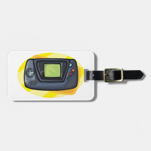 Retro 90s Handheld Game Console Gamer Luggage Tag