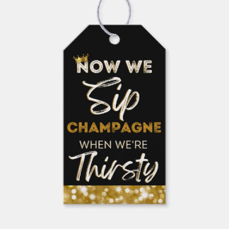 Retro 90's Hip Hop Baby Shower|Birthday Champagne Gift Tags