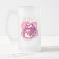 Retro 90s Japanese Kawaii Strawberry Milk Frosted 
