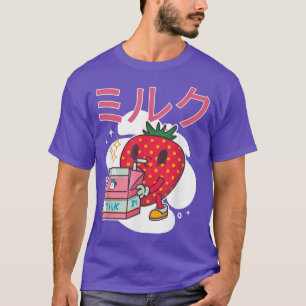 Retro 90's Japanese Kawaii Strawberry Milk Milksha T-Shirt